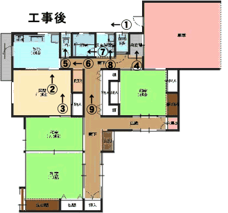 工事後　平面図